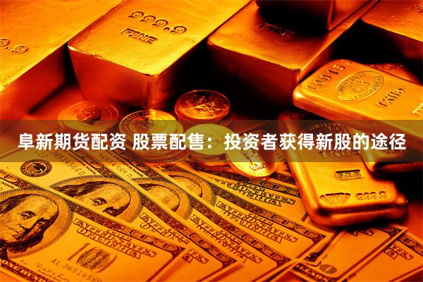 阜新期货配资 股票配售：投资者获得新股的途径